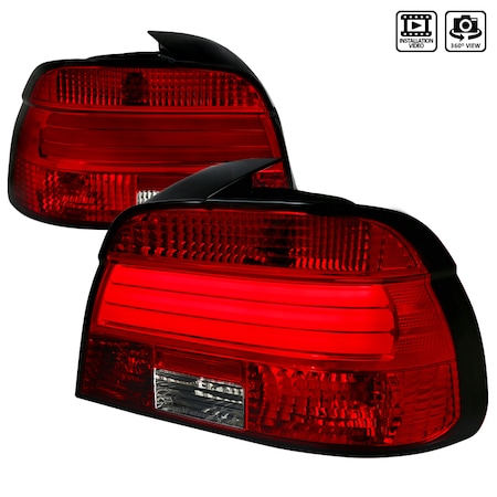 Spec-D Tuning 01-03 Bmw E39 LED Taillights Red LT-E3901RLED-TM
